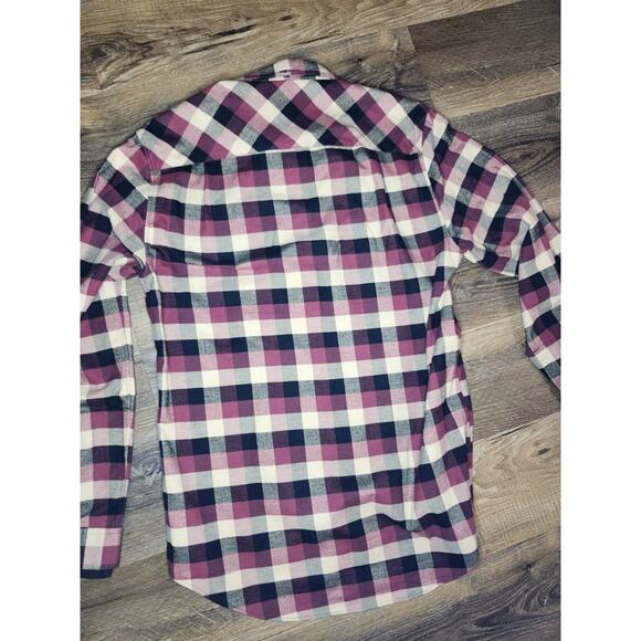 Public School New York Men’s Flannel Shirt Size Large Plaid Button Up Long Sleev - Picture 7 of 14